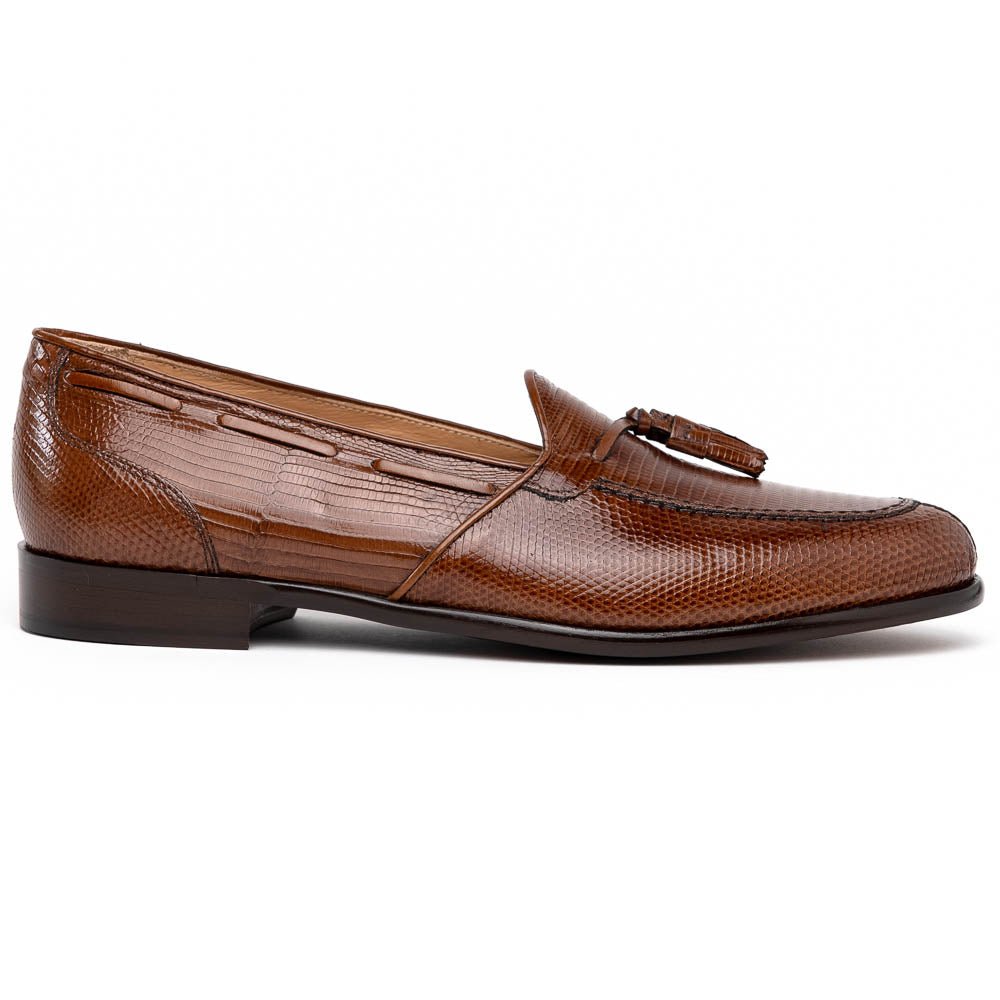 14 - 580 - Cgn Franco Teju Lizard Tassel Loafer, Cognac Shop by Zelli Italia – Don't Panic Shoes