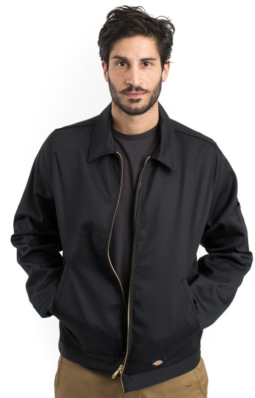 Unlined black Eisenhower jacket with durable and stylish design