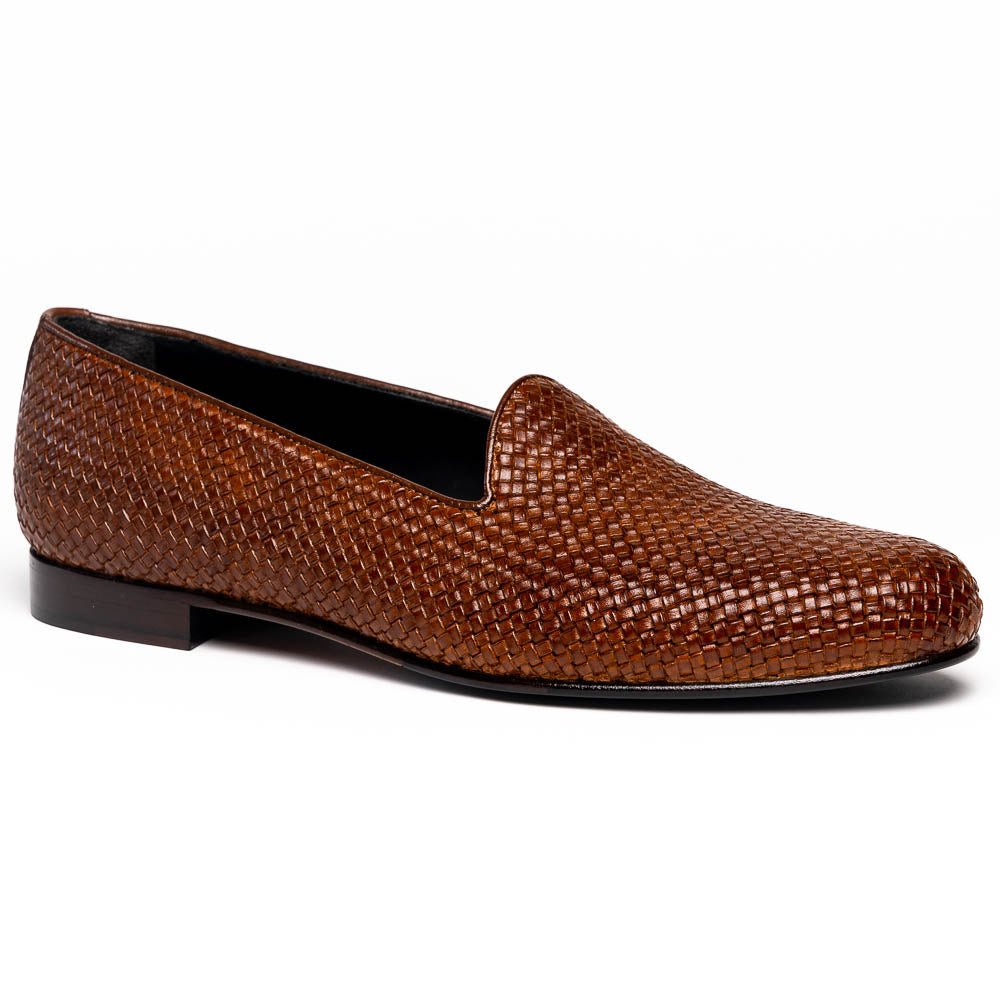 15 - 211 - Cgn Cestino Calfskin Basketweave Slip On, Cognac Shop by Zelli Italia – Don't Panic Shoes