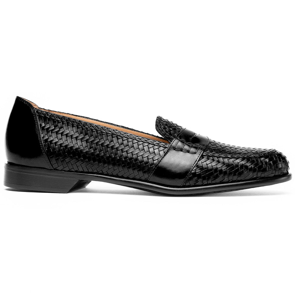 15 - 585 - Blk Nicola Italian Calfskin Basketweave, Black Shop by Zelli Italia – Don't Panic Shoes