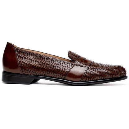 15 - 585 - Brn Nicola Italian Calfskin Basketweave, Dark Brown Shop by Zelli Italia – Don't Panic Shoes