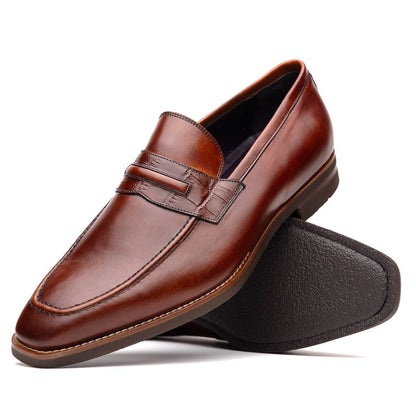 15 - 703 - Cgn Meo Hand Burnished Loafers Cognac Shop by Zelli Italia – Don't Panic Shoes