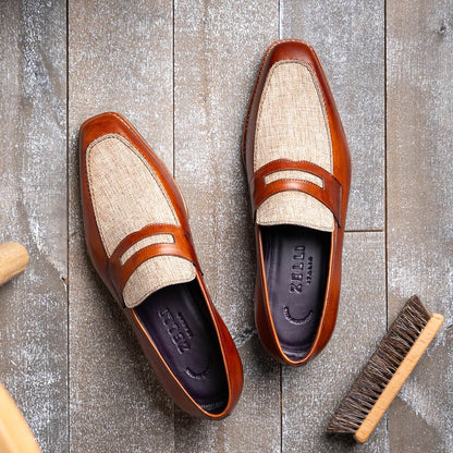 15 - 733 - Cgn Lago Italian Calfskin Slip On Loafer Cognac Shop by Zelli Italia – Don't Panic Shoes