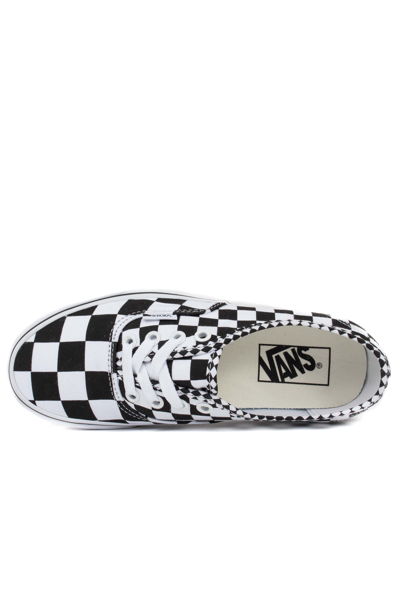 High-quality black and white Mix Checker Authentic Shoe with checkerboard pattern