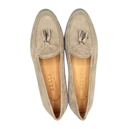 16 - 580 - Bon Naples Italian Kid Suede Tassel Loafer, Bone Shop by Zelli Italia – Don't Panic Shoes