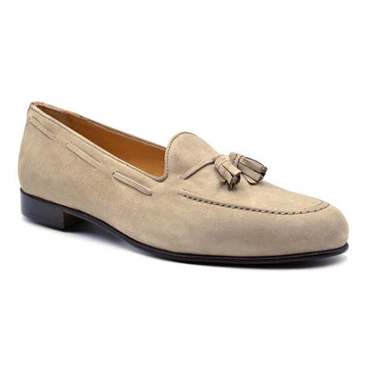 16 - 580 - Bon Naples Italian Kid Suede Tassel Loafer, Bone Shop by Zelli Italia – Don't Panic Shoes