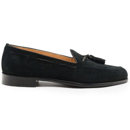 16 - 583 - Blk Franco Suede Calfskin Tassel Loafer, Black Shop by Zelli Italia – Don't Panic Shoes