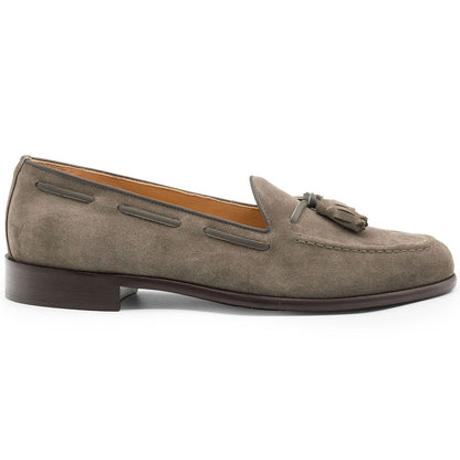 16 - 583 - Tpe Franco Suede Calfskin Tassel Loafer, Taupe Shop by Zelli Italia – Don't Panic Shoes