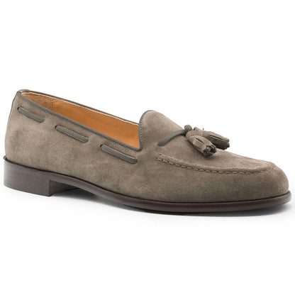 16 - 583 - Tpe Franco Suede Calfskin Tassel Loafer, Taupe Shop by Zelli Italia – Don't Panic Shoes