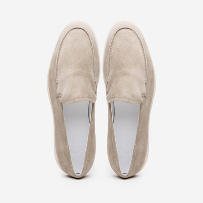 16 - 621 - Bon Livorno Sueded Italian Goatskin Loafer Bone Shop by Zelli Italia – Don't Panic Shoes