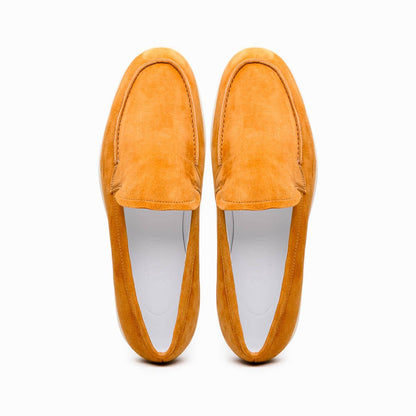 16 - 621 - Cgn Livorno Sueded Italian Goatskin Loafer Cognac Sale by Zelli Italia – Don't Panic Shoes