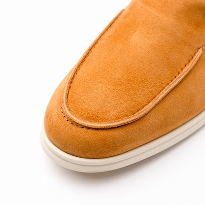 16 - 621 - Cgn Livorno Sueded Italian Goatskin Loafer Cognac Sale by Zelli Italia – Don't Panic Shoes