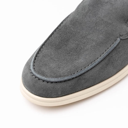 16 - 621 - Gry Livorno Sueded Italian Goatskin Loafer Grey Shop by Zelli Italia – Don't Panic Shoes