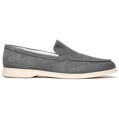16 - 621 - Gry Livorno Sueded Italian Goatskin Loafer Grey Shop by Zelli Italia – Don't Panic Shoes