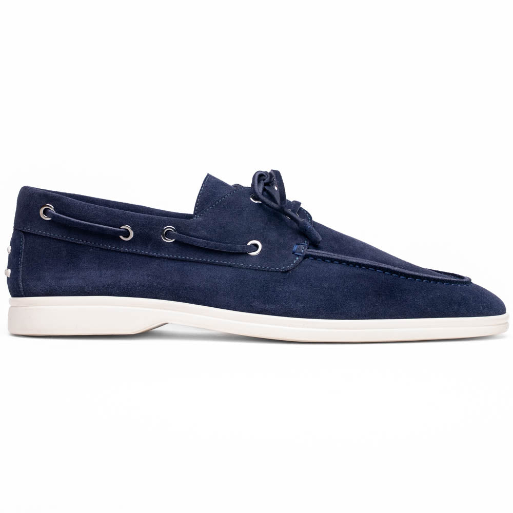 16 - 675 - Nvy Venice Italian Sueded Goatskin Boat Shoes, Navy Shop by Zelli Italia – Don't Panic Shoes