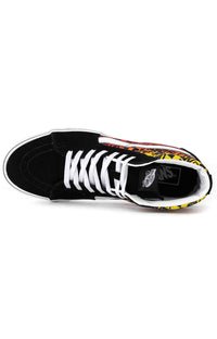 Thumbnail for Stylish Logo Flame Sk8-Hi Shoes in Black and True White