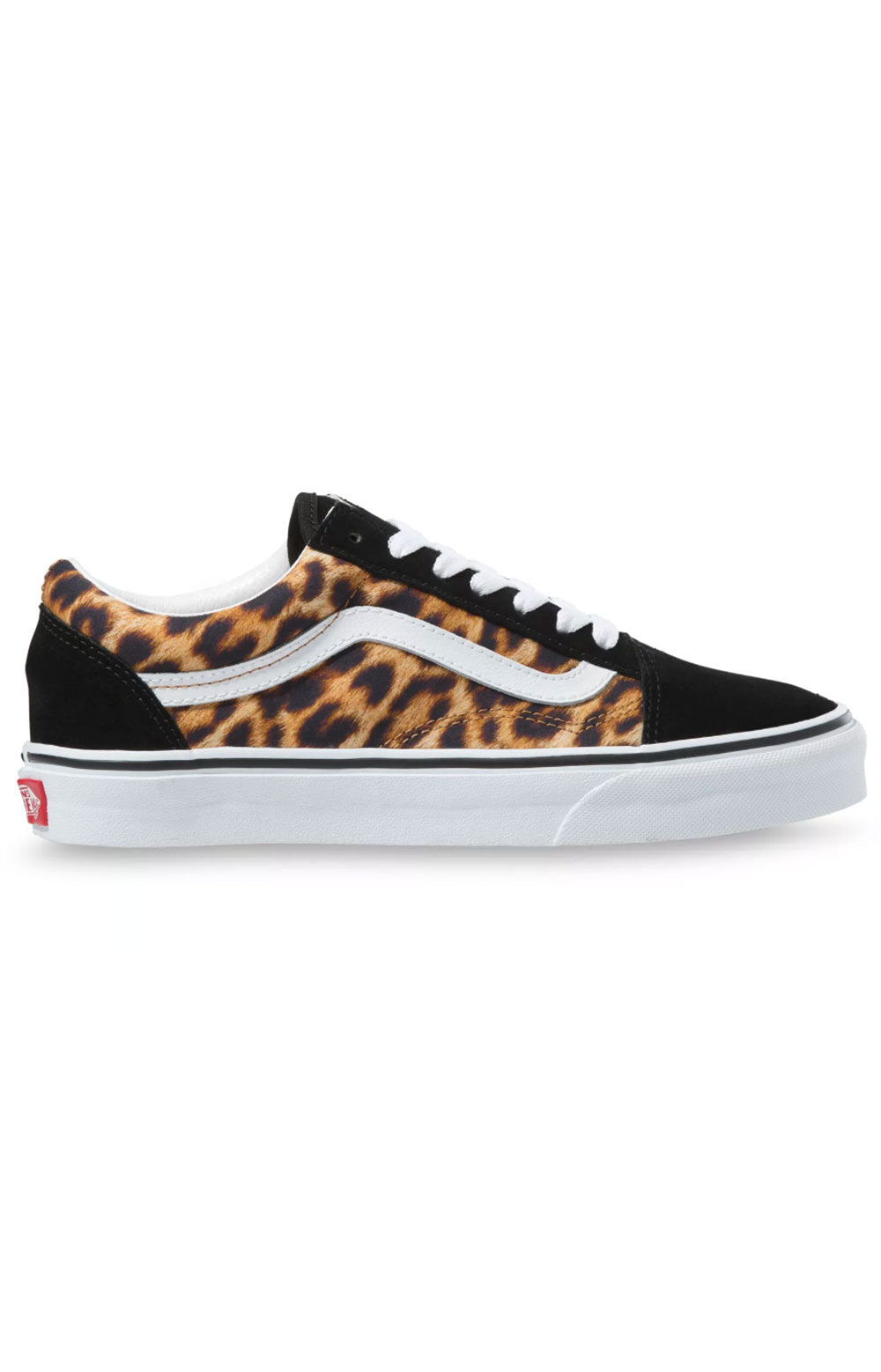 Leopard print Old Skool shoes in black and true white color