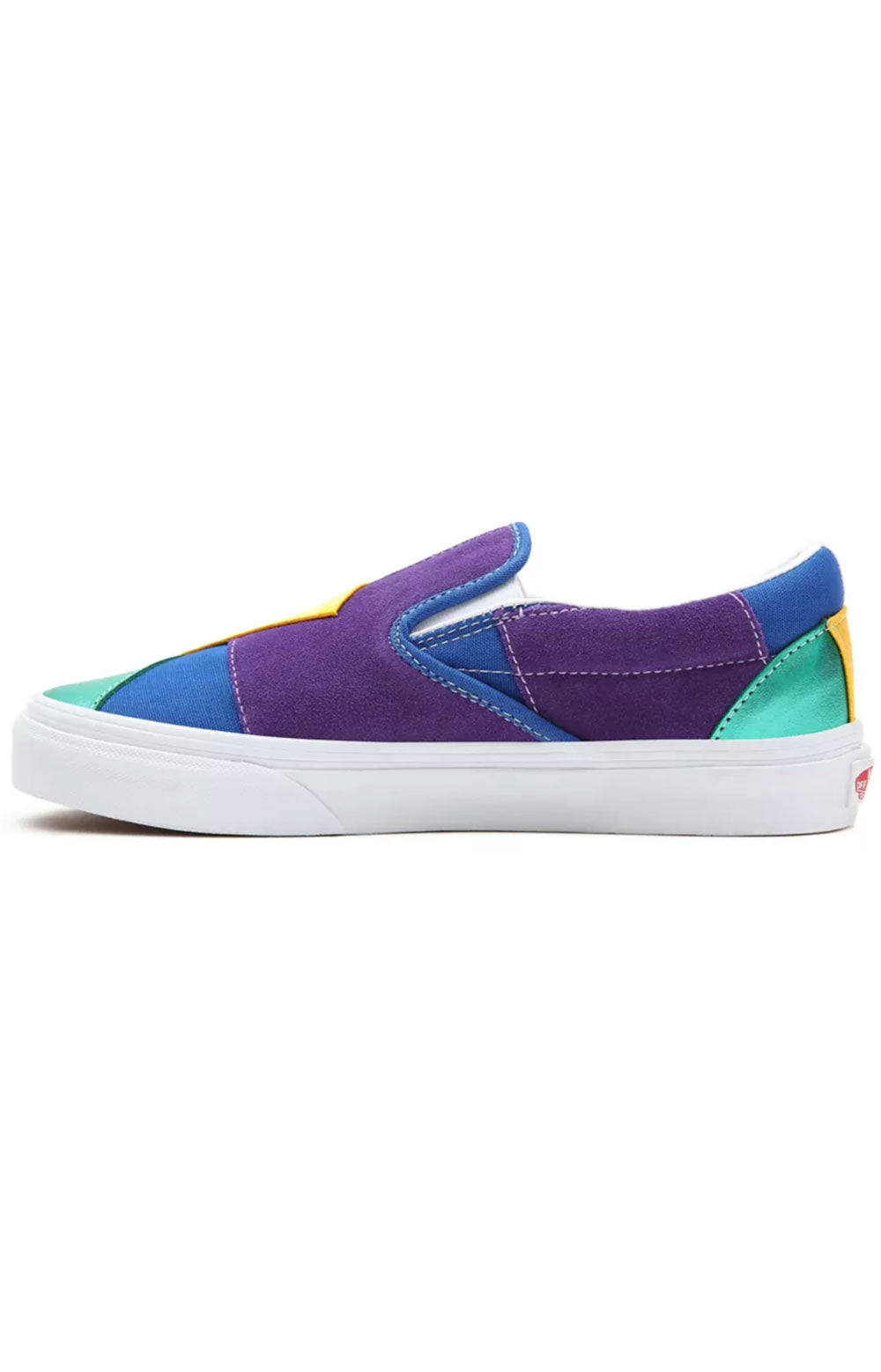 Pride Classic Slip-On Shoes in Patchwork design, featuring vibrant colors and comfortable fit for all-day wear