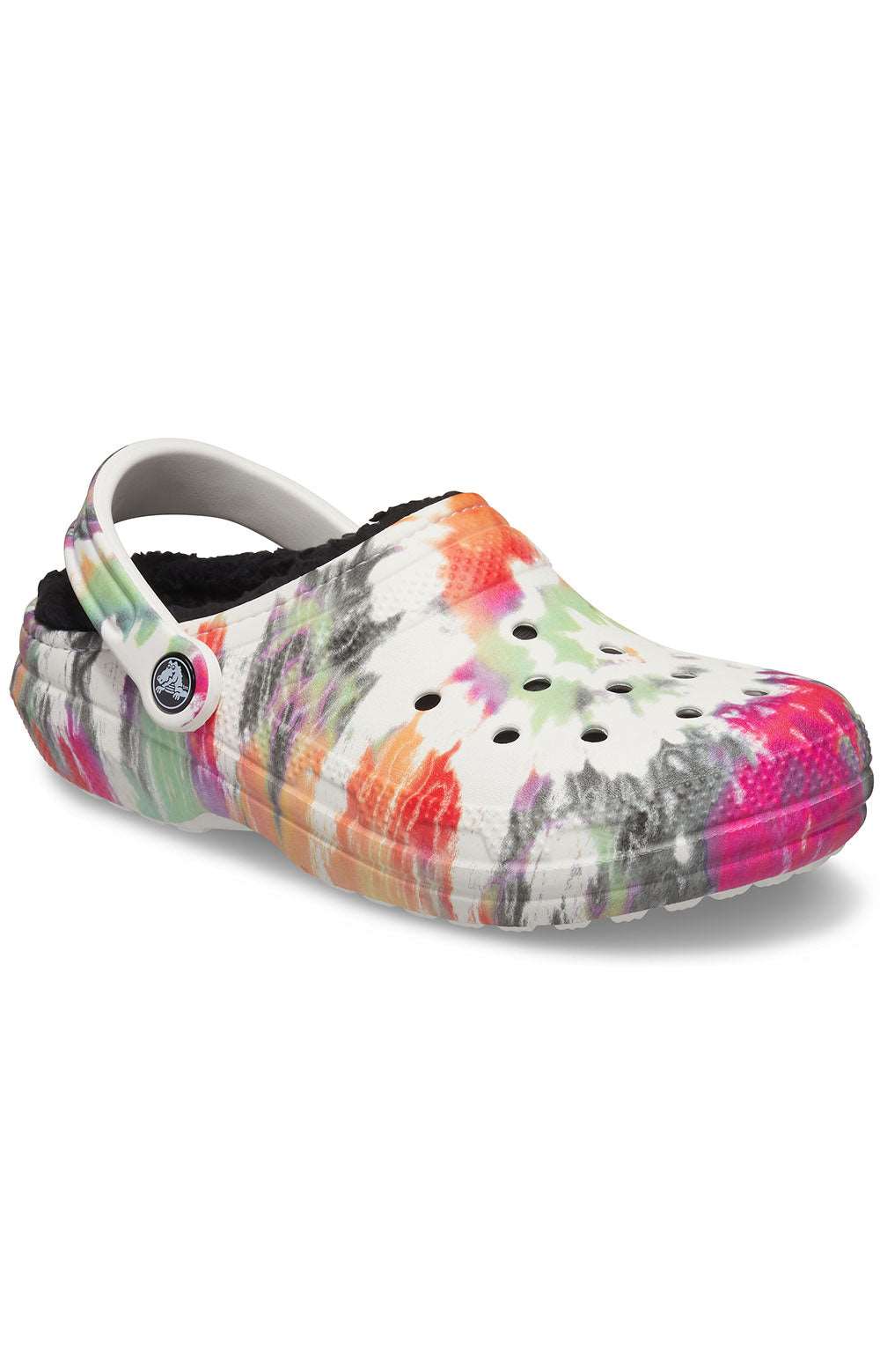 Classic Lined Tie-Dye Clogs in Black and Multi Color 