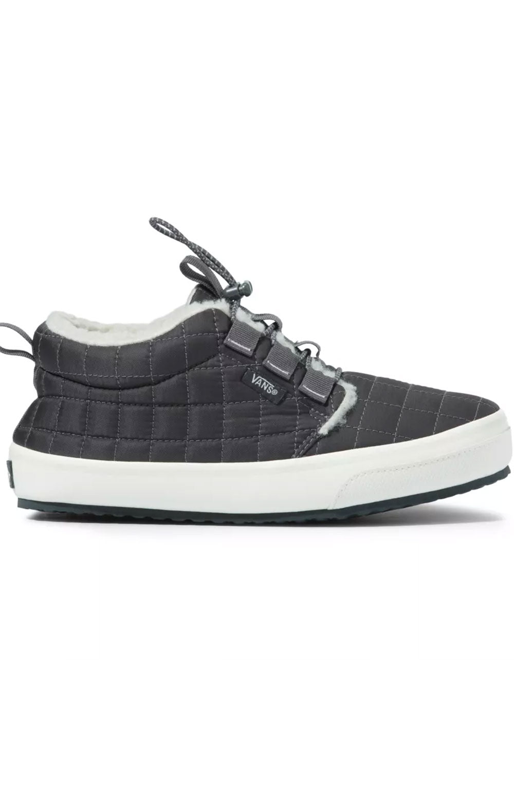 KQW8K8 Nylon Chukka Slip-Er in Asphalt/Sherpa, a cozy and durable footwear option for outdoor adventures