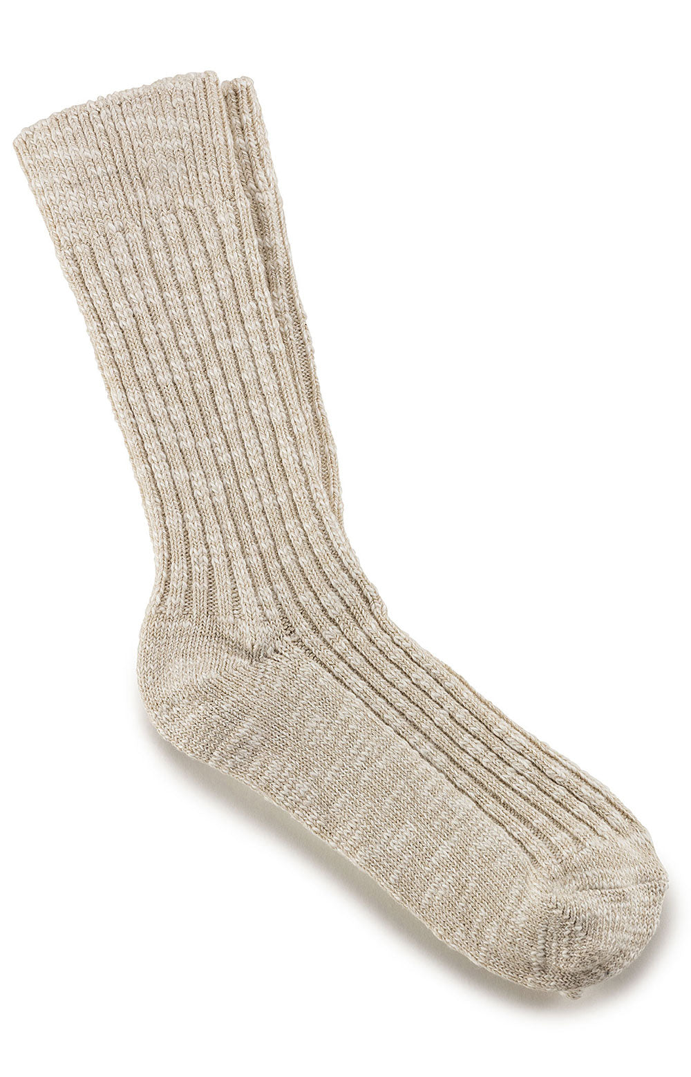 Buy Beige And White Cotton Slub Comfort Socks For Men And Women - Socks from Don’t Panic Shoes | Best Prices & Fast Shipping