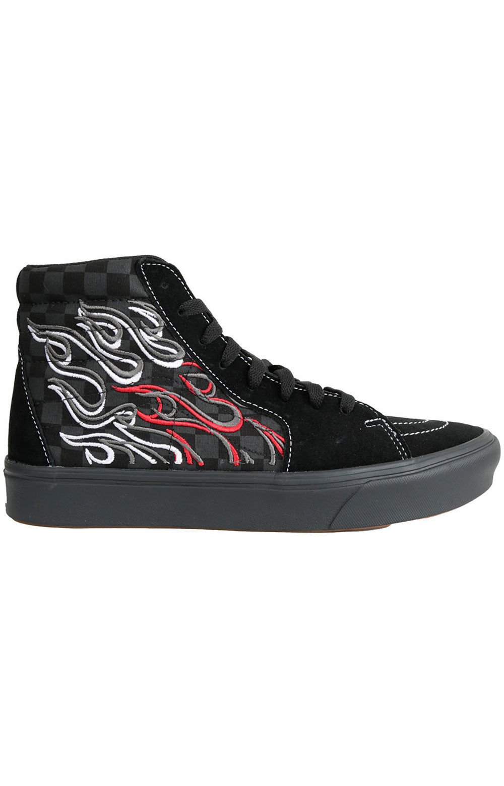 High-top black Ignition ComfyCush Sk8-Hi Shoes with a comfortable fit and stylish design