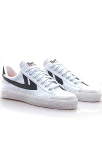 Thumbnail for High-quality athletic sneakers in white and black color scheme, WB-1 model