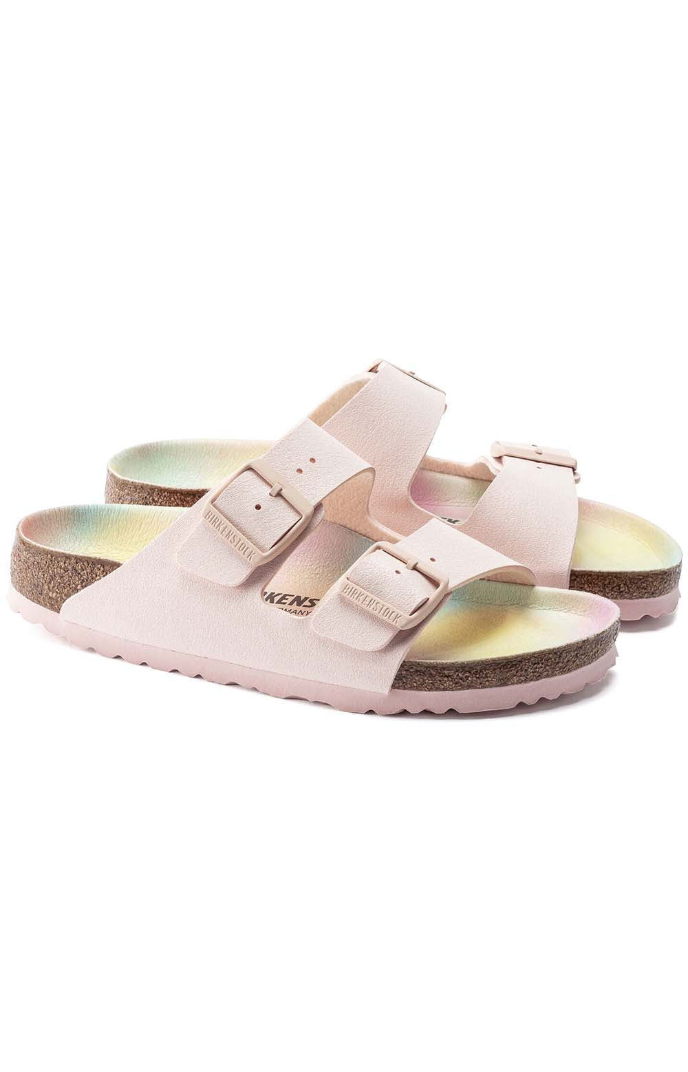 Light rose Arizona vegan sandals featuring comfortable and stylish design for women