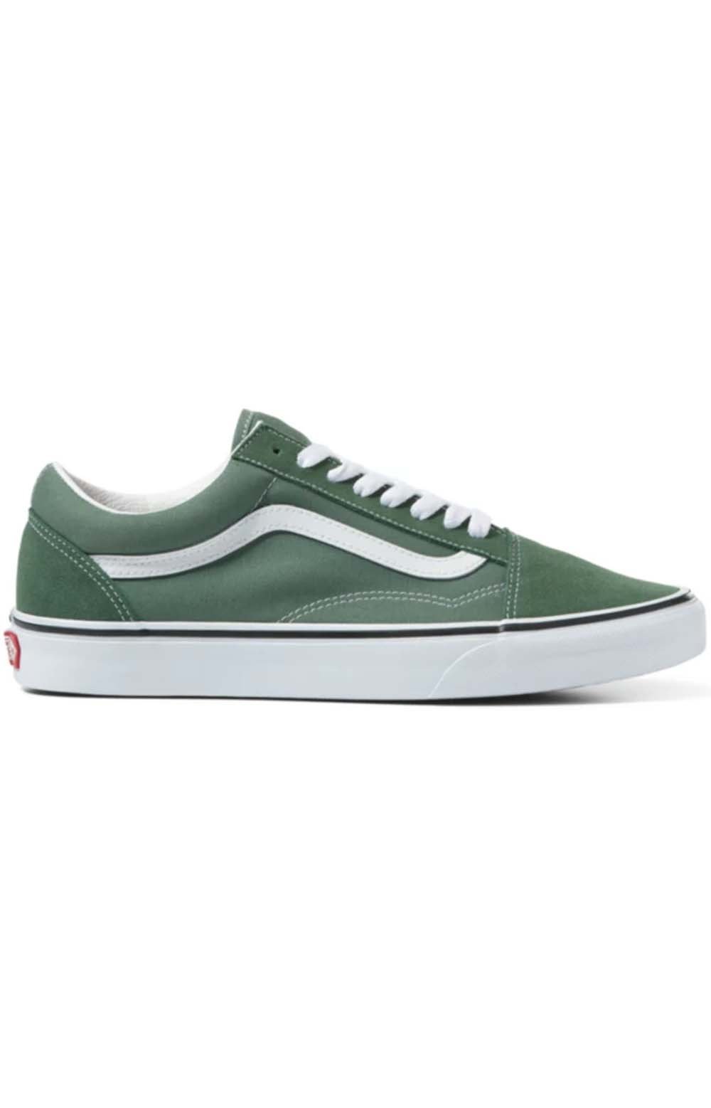 KRSYQW Color Theory Old Skool Shoes in Duck Green, a stylish and vibrant footwear option for fashion-forward individuals