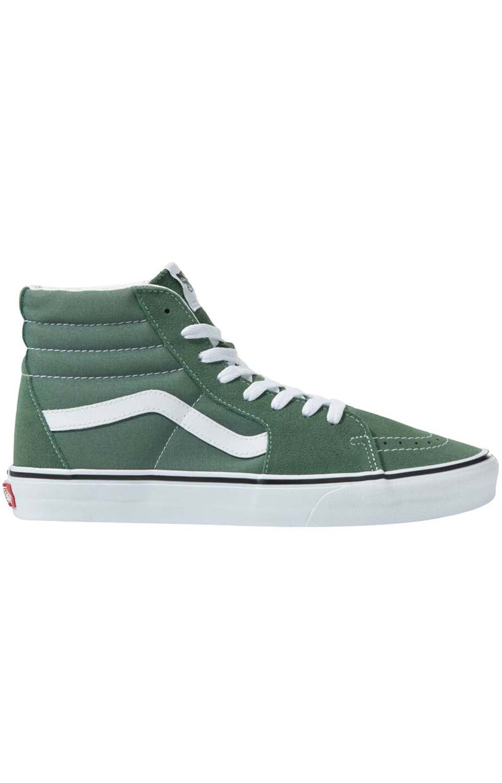 (Q5NYQW) Color Theory Sk8-Hi Shoes in Duck Green, featuring classic skate shoe design with a stylish duck green colorway and durable construction