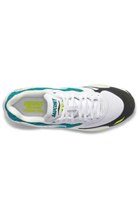 Thumbnail for  Side view of the white and green 3D Grid Hurricane Shoes for men 