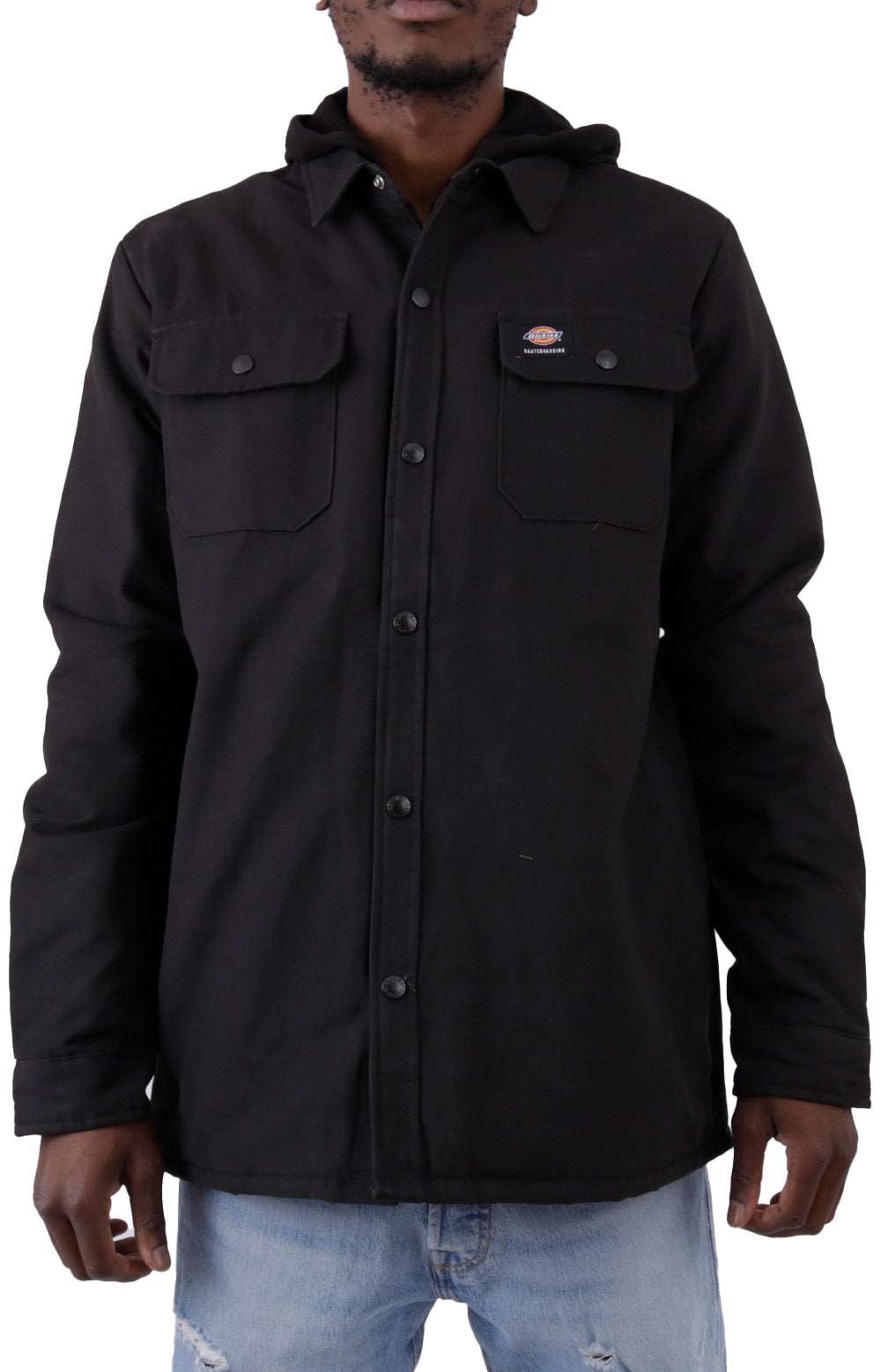  Stay warm and stylish with the (TJSK5BK) Skate Shacket in black