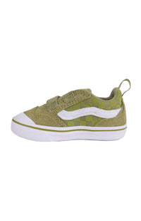 Thumbnail for Side view of (TZHOLV) ComfyCush New Skool V Shoes in Safe Space Olive