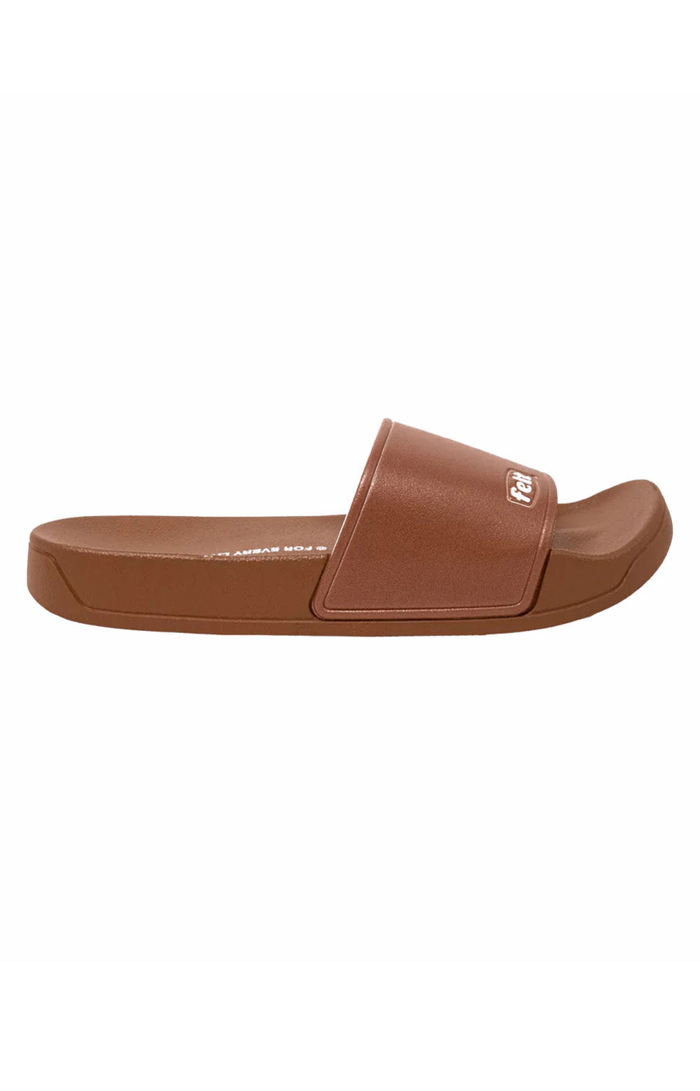 Stylish and practical clay brown work wear logo slides, perfect for all-day wear