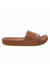 Thumbnail for Stylish and practical clay brown work wear logo slides, perfect for all-day wear