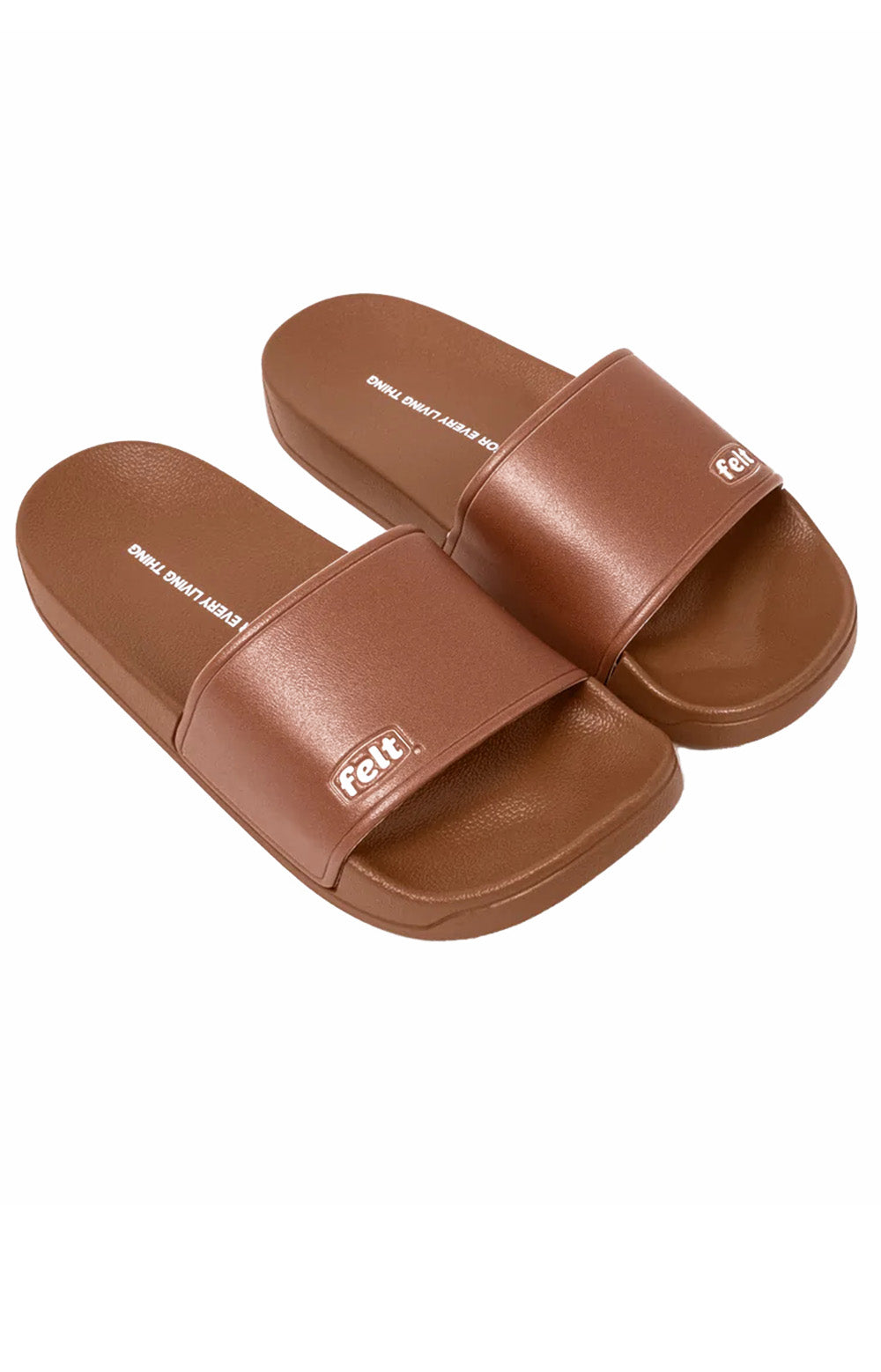 Work Wear Logo Slides in Clay Brown, perfect for casual work attire and outdoor activities