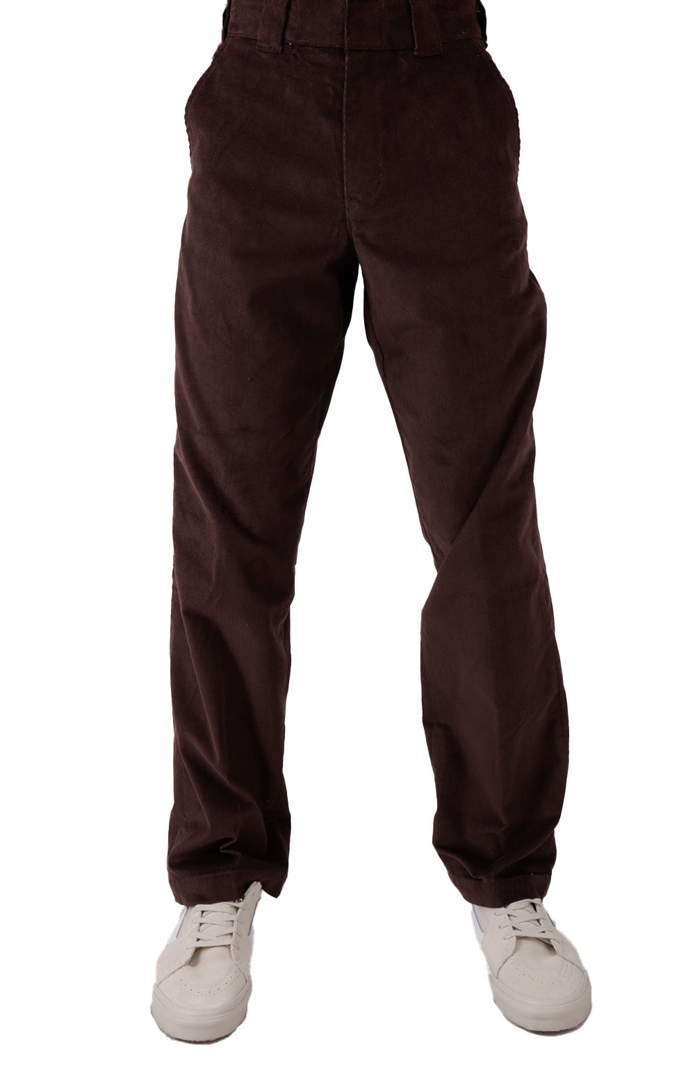 Men's (WPR22CB) Flat Front Corduroy Pants in Chocolate Brown for versatile, stylish everyday wear