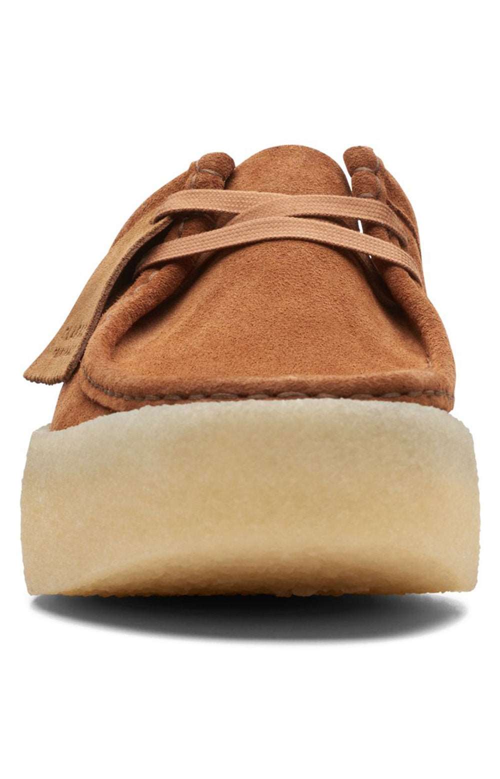 Handcrafted tan Wallabee Cup Lo shoes with a comfortable, stylish design