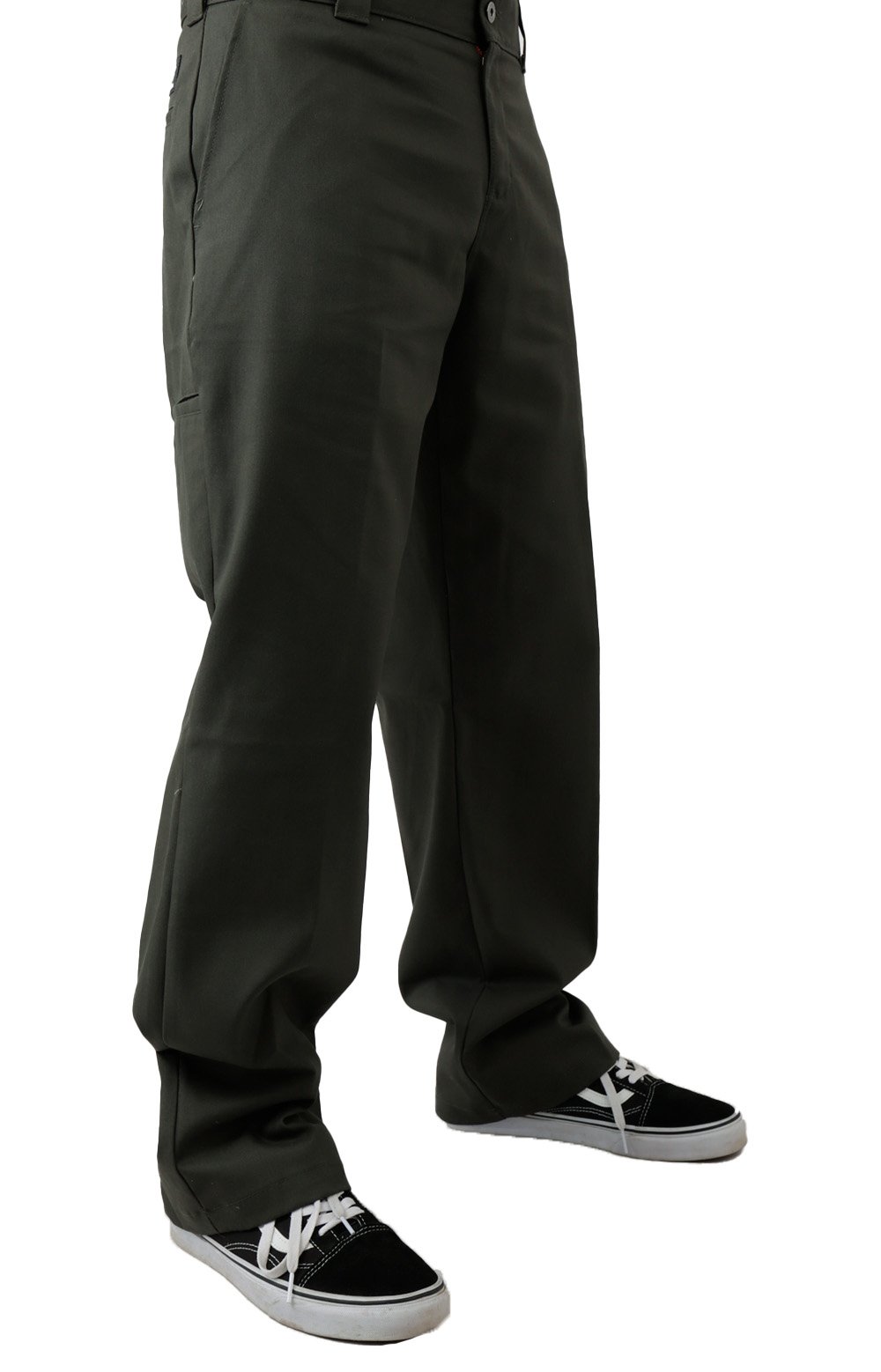 Jamie Foy Loose Fit Straight Leg Pants in Olive Green for a casual and comfortable style