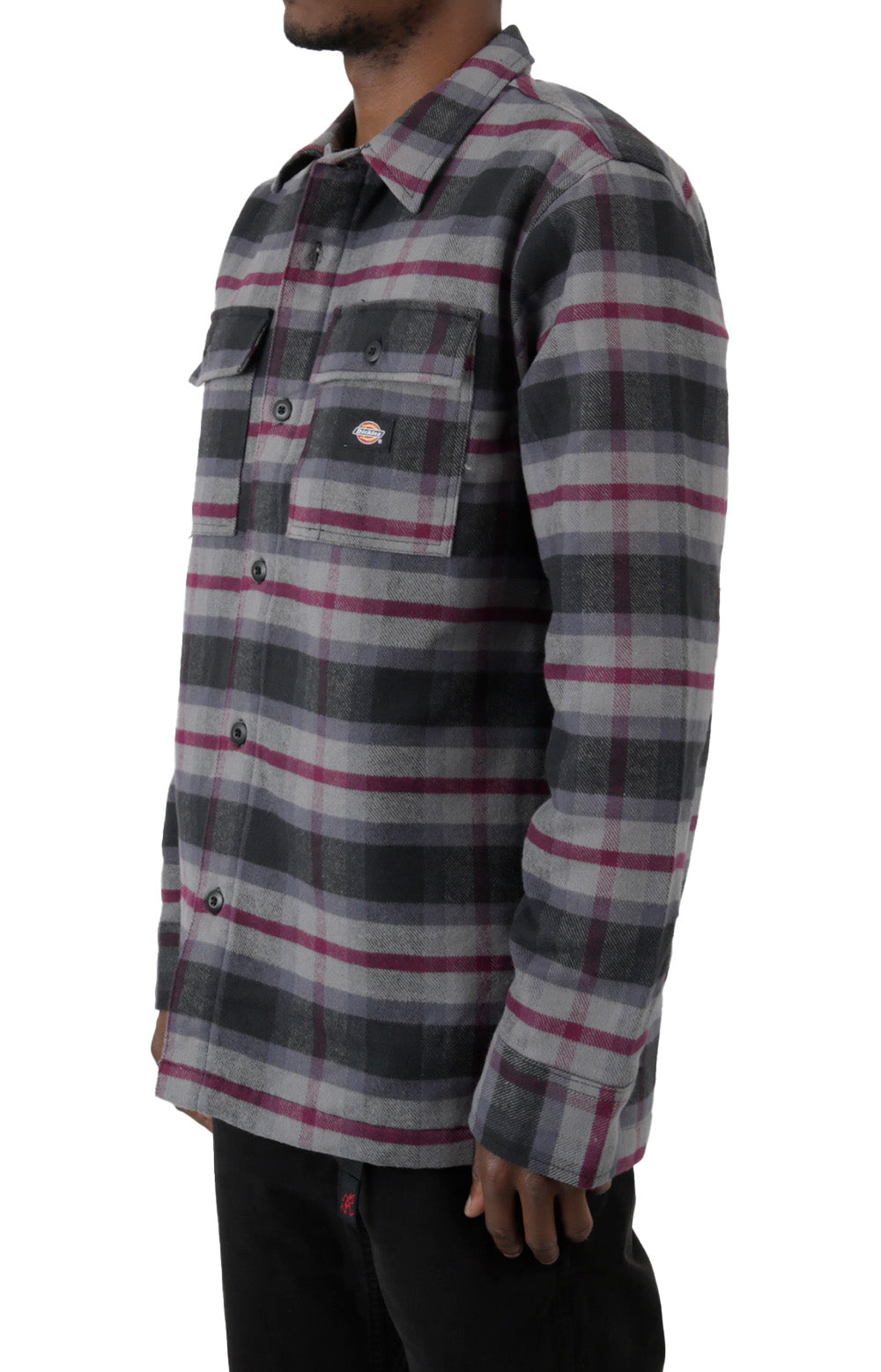 (TJR03APW) Moulton Jacket in Black, Wine, and Grey Plaid, showcasing a stylish and versatile outerwear option