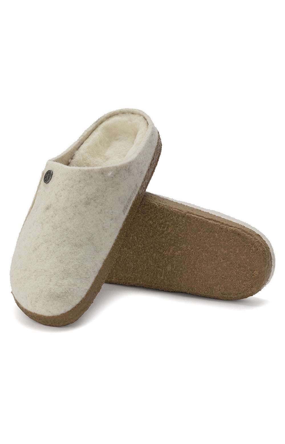 Zermatt Shearling Wool Felt Slippers in Ecru, cozy and stylish footwear