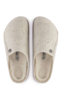 Thumbnail for Pair of luxurious Zermatt Shearling Wool Felt Slippers in Ecru color