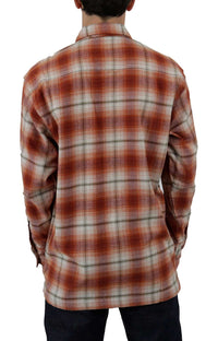 Thumbnail for Side view of (WLRS2OB2) Ronnie Sandoval Brushed Flannel Shirt, showing the button details and relaxed fit