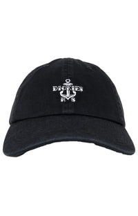 Thumbnail for Black Dickies Skateboarding Flat Bill Cap with adjustable strap and embroidered logo