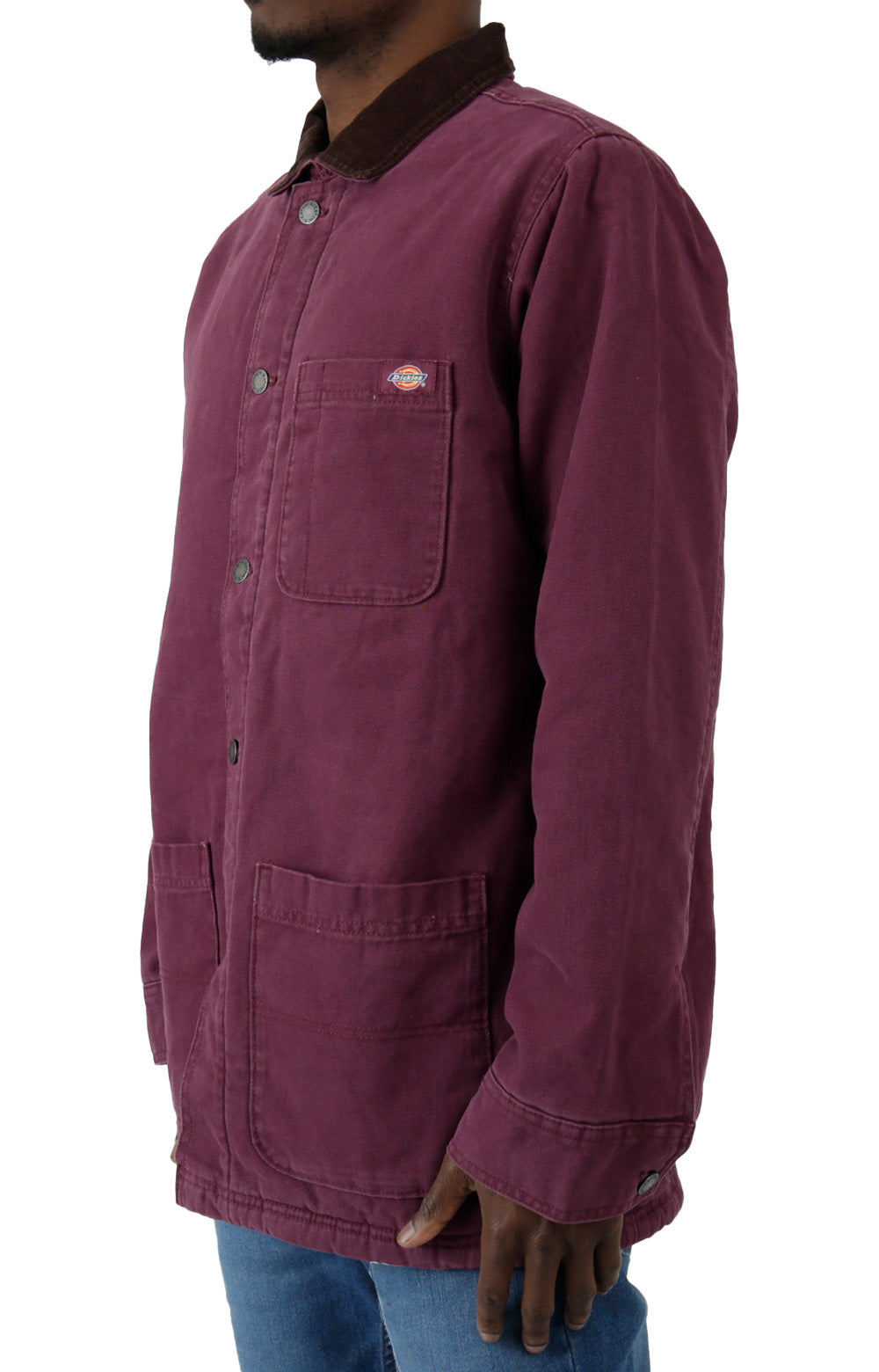 (TCR04SRW) Stonewashed Duck Lined Chore Coat - Stonewashed Grape Wine - Durable and stylish chore coat in a rich, stonewashed grape wine color