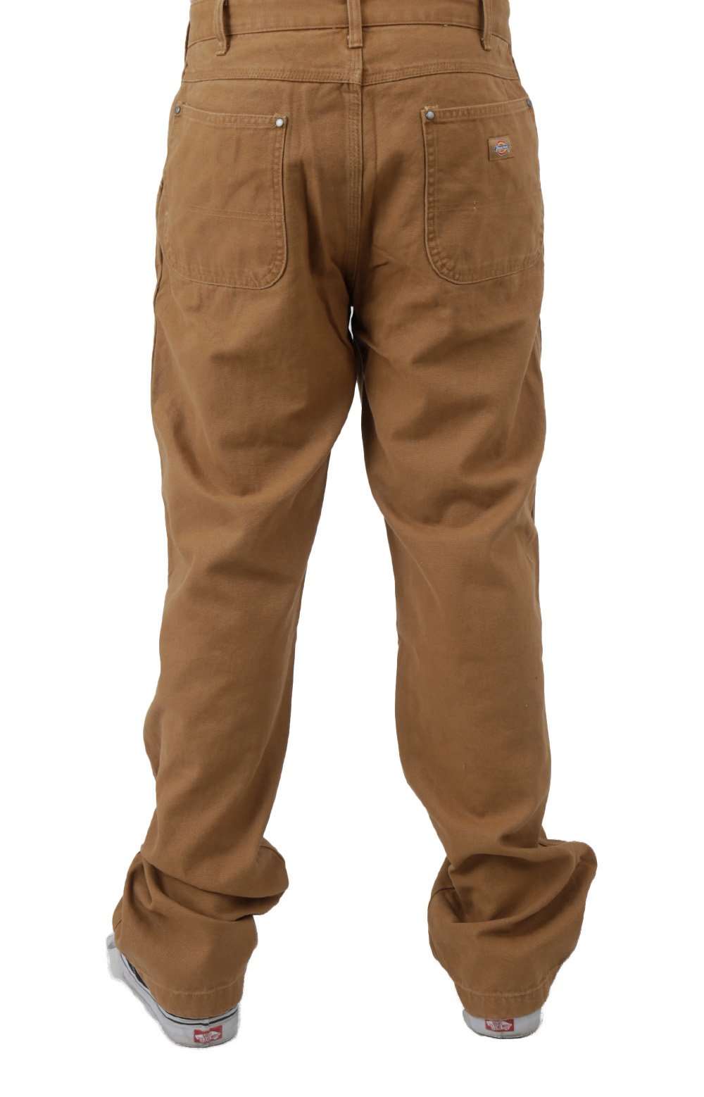  Durable work pants in stonewashed brown duck fabric for tough jobs