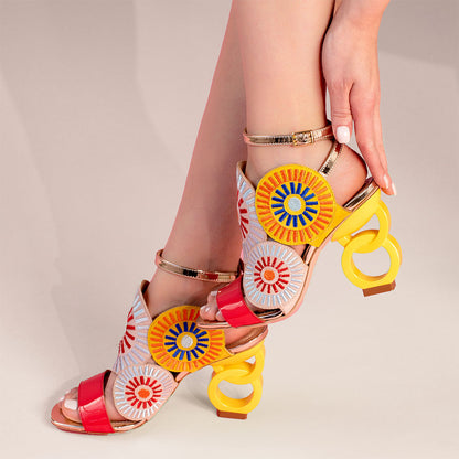 The Parama Yellow Leather Ankle Strap Women Sandal