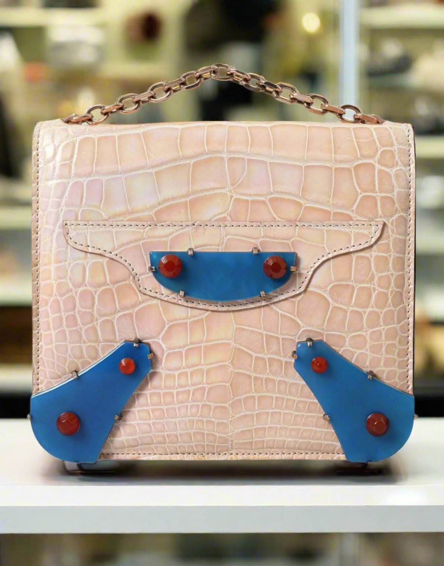 Balenciaga Neo Classic Chain Mini Bag Crocodile Leather