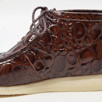 Thumbnail for British Walkers Crocs Wallabee Boots Men's Limited Editon Crocodile Leather Ankle Boots