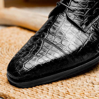 21 - 532 - Bkm Andrea Crocodile Lace Up, Black Shop by Zelli Italia – Don't Panic Shoes